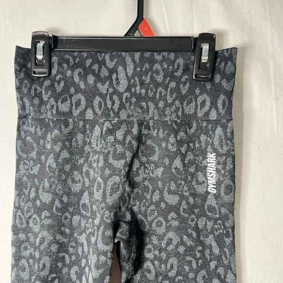 Gymshark Adapt Animal Leopard Black High Waisted Sports Leggings Size Small - Picture 4 of 7